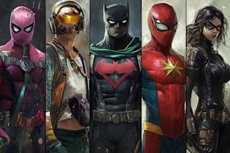 superhero character for comics