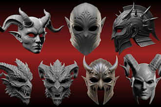 design custom 3d cosplay masks and helmets for 3d printing