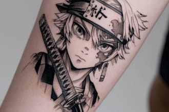 do manga anime tattoo design for you