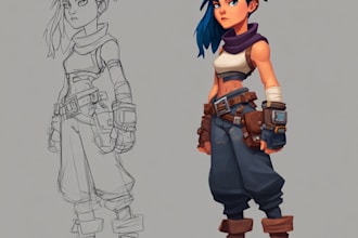 create simple 2d game characters