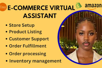 shopify assistant amazon manager etsy VA airbnb assistant real estate assistant