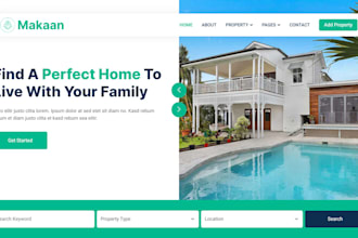 make real estate wordpress website, property website