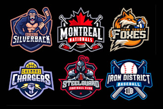 create football, volleyball, basketball or sports logo