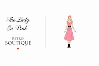 design realistic lady fashion logo for you