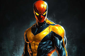 superhero comic page superhero character for comics