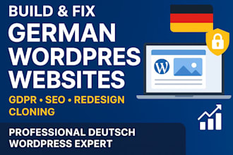 build fix german wordpress gdpr compliance redesign clone website deutsch seo
