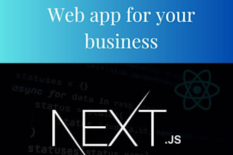 create web app using nextjs and react