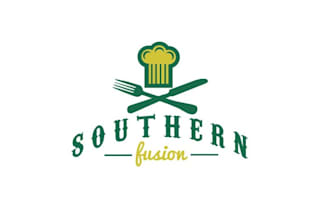 design modern southern fusion restaurant logo