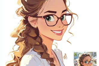 create a beautiful disney style portrait