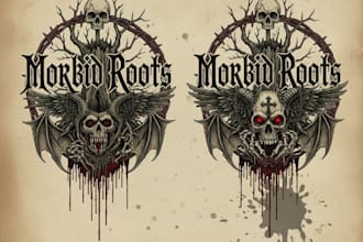 make a destructive grind metal logo