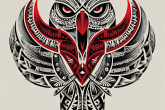 make a personalized tribal tattoo illustration