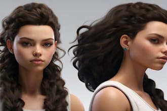 create realistic 3d hair groom 3d animal fur xgen hair character design 3d model