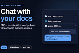 build a private ai chatbot for your documents, website, pdfs, or knowledge base