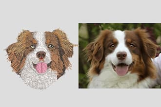 do perfect dog embroidery digitizing and quick delivery
