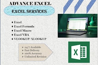 do  excel formulas, vba, macros, spreadsheet