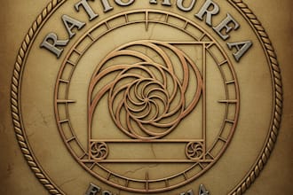 design a sophisticated vintage golden ratio logo with timeless geometric balance