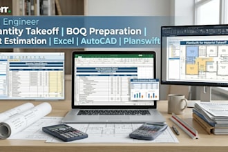 prepare professional boq ,cost estimation and material takeoff