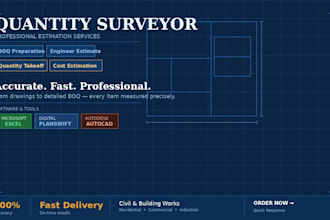 prepare professional boq ,cost estimation and material takeoff