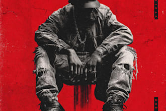 design stunning rip hip hop,trap style album cover art