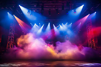 create 3d stage lighting and stage design for your event or halloween party
