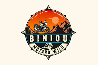 create off road motorcycle passionate logo
