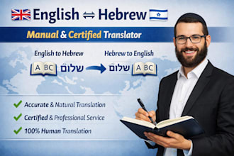 perfectly translate hebrew to english and english to hebrew