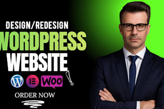 design or redesign wordpress website with elementor pro