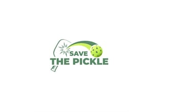 design fun ironic pickle ball club logo