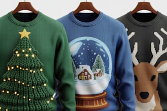 make or create ugly christmas sweater ugly sweater for santa sweatshirt