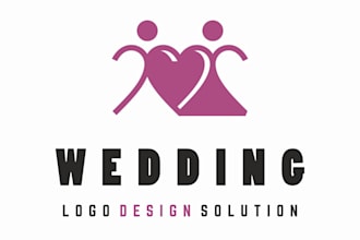 design modern and luxury wedding logo or monogram