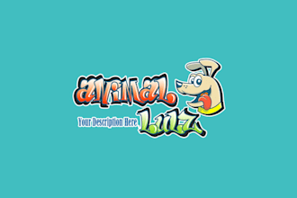 design super minimal logo for animal humour website