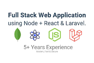 create modern web app using laravel react or mern stack