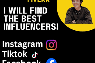 find best influencer leads for instagram, tiktok or facebook