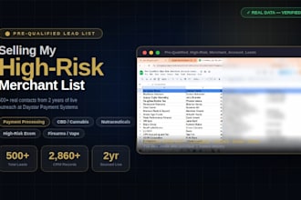 provide USA high risk merchant contacts pre qualified ready to convert