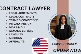 draft legal contracts, agreements, ndas, privacy policies, motions and lawsuits