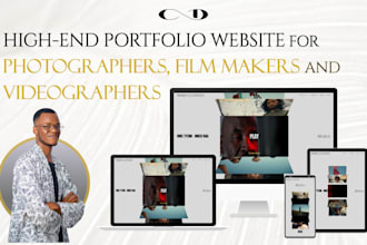build a premium portfolio website for photographers, filmmakers and videographer