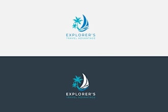 design tour travel adventure travel agency logo