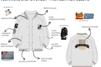make fashion techpack and technical flat sketch