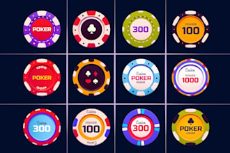 design elegant poker logo and poker chip design