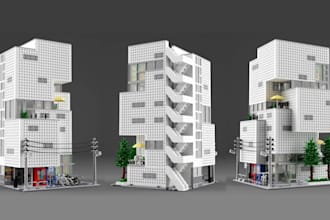 professionally design a lego 3d model or set and instructions for your company