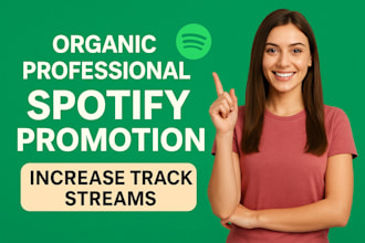 do organic professional spotify promotion, spotify track streams