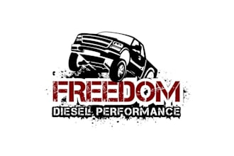 do awesome diesel truck logo for freedom diesel performance