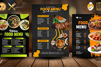 design restaurant menu, bar menu deisgn catering menu