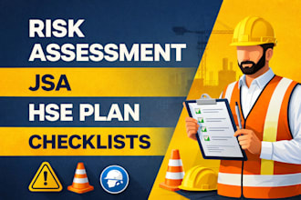 prepare construction risk assessments, jsa safety plans and checklists
