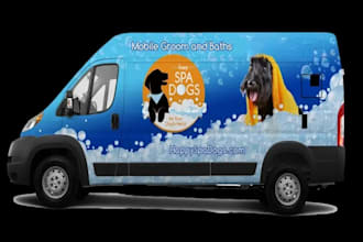 design motivation mobile grooming business logo