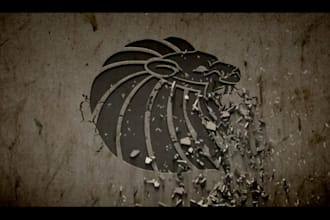 create a wall CRUMBLING effect video animation