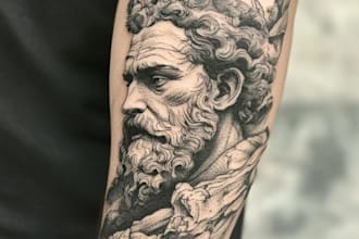 high end linework tattoo design for you