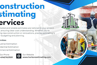 material take construction cost estimation all type  building
