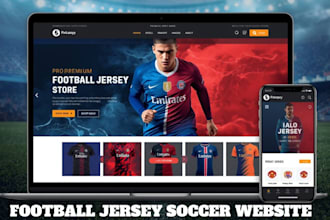 build profitable football jersey shopify store soccer website sportswear brand
