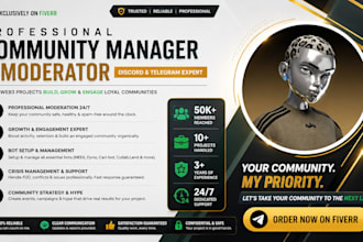 be your telegram moderator or customer service